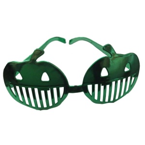 Yetişkin Çocuk Uyumlu Camsız Yeşil Renk Balkabağı Şekilli Gözlük 1 Adet